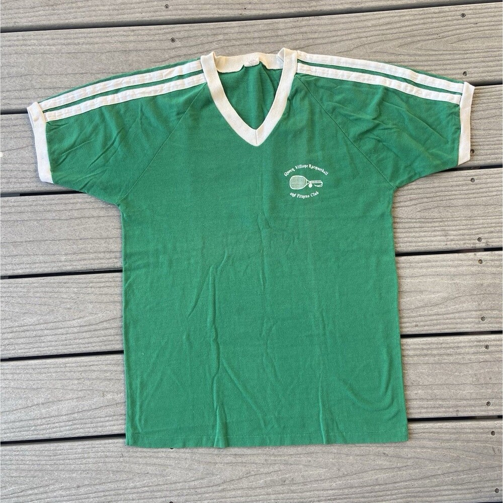 Vintage 1982 Battle of the Bars Queen Village Racquetball T-Shirt USA M Ringer